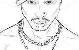 2pac Tupac Shakur Draw Getdrawings sketch template