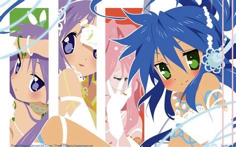 Hiiragi Kagami Hiiragi Tsukasa Izumi Konata Lucky Star Takara Miyuki