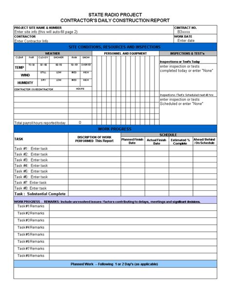 Excel Daily Report Templates At Allbusinesstemplates