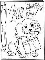 Birthday Coloring Happy Pages Kids Printable sketch template