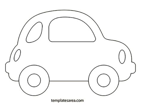 printable car outline template ideal  kids craft projects