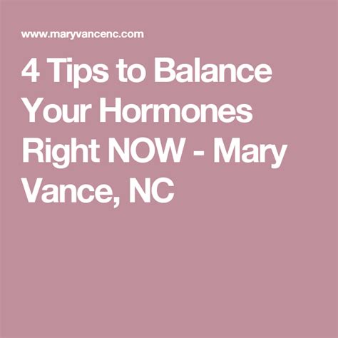 4 tips to balance your hormones right now mary vance nc hormones