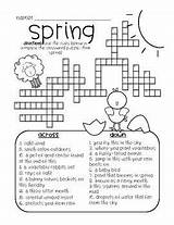 Crossword Puzzles Spring School Puzzle Kids Word Games Worksheet Easter Search Office Party Teacherspayteachers Words sketch template