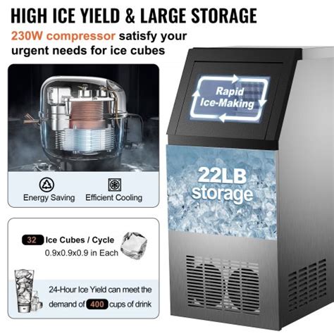 Vevor Vevor Commercial Ice Maker Machine 50kg Ice Cube Maker Machine