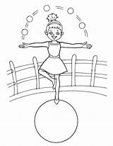 Acrobat Coloring Pages Template Balancing sketch template