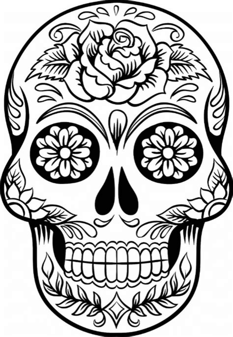 print  sugar skull coloring pages   scary
