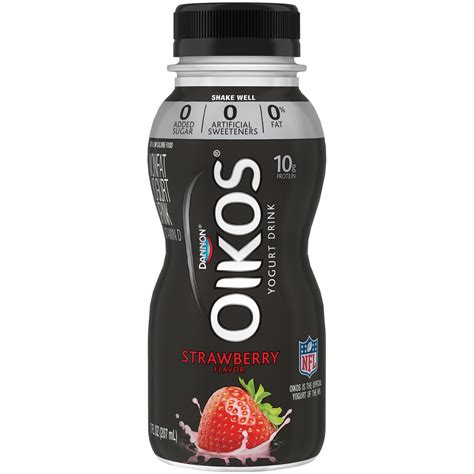 dannon oikos  fat strawberry yogurt drink shop yogurt