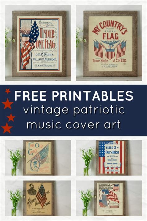 vintage patriotic printables perfect   fourth  july