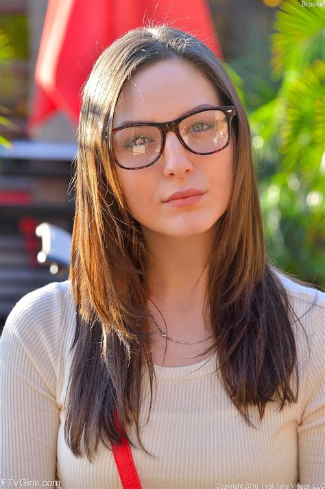 brooke ftv girls magazine women model face women with glasses