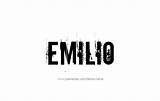 Tattoo Emilio Name Designs sketch template