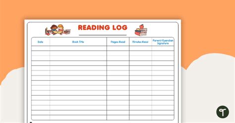 student reading log teaching resource teach starter