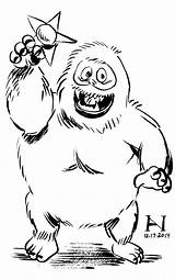 Abominable Snowman Drawing Getdrawings sketch template