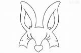 Conejo Orejas Conejos Pintar Caras Máscara Buscando Tal Estés Pintarcolorear sketch template