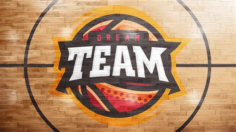 basketball court photoshop logo mockup sports templates