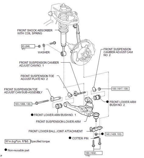 toyota tacoma   service manual components front  suspension arm suspension