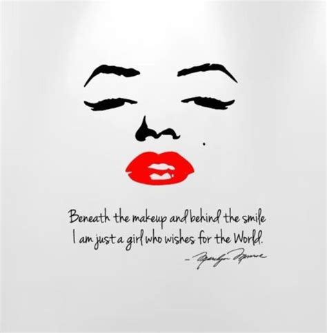 Marilyn Monroe S Face Red Lips And Quote Wall Decal Home