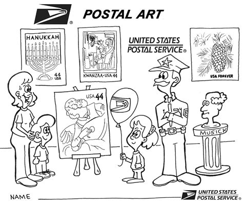 post office coloring coloring pages