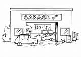 Coloring Garage Large sketch template