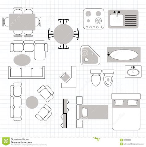 clipart furniture floor plan   cliparts  images