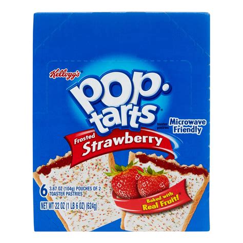 kellogg s pop tarts frosted strawberry toaster pastries 3 22 oz boxes