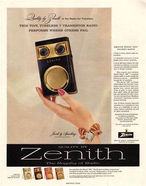 Zenith Transistor Radio Vintage Advertisements