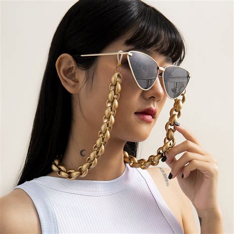 Chunky Gold Tone Sunglasses Chain