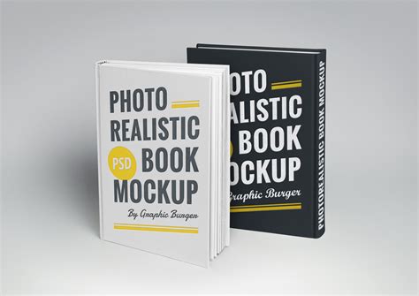 hardcover book mockup graphicburger