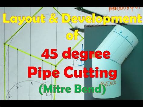 layout  development   deg pipe miter cutting youtube