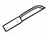 Cuchillo Faca Coltello Colorare Disegno Pintar Acolore sketch template