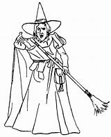 Coloring Pages Scary Witch Witches Getcolorings sketch template