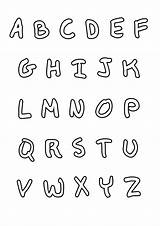 Alphabet Kids Coloring Simple Pages Style Printable Letters Print Letter Bubble Color Fonts Do Handwriting Lettering Calligraphy sketch template