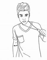 Justin Bieber Coloring Pages Celebrities Printable Colouring Drawing Kids Sheets Sketch Undercut Hairstyle Netart Drawings Color People Getcolorings Visit Book sketch template