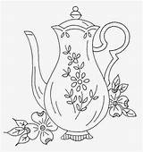 Coloring Embroidery Coffee Tea Pottery Pages Sketches Flickr Pot Patterns Designs Teapot Pots Bordados Para Pattern Patrones Cups Vintage Teapots sketch template
