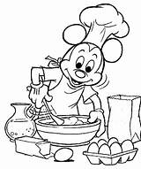 Cooking Mickey Coloring Pages Colouring Mouse Cook Supercoloring Kids Disney Printable sketch template