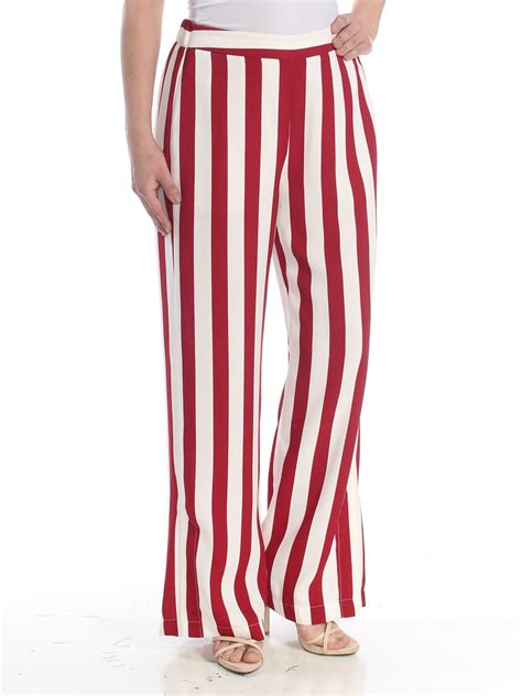 bar iii bar iii womens red striped flare pants size  walmartcom