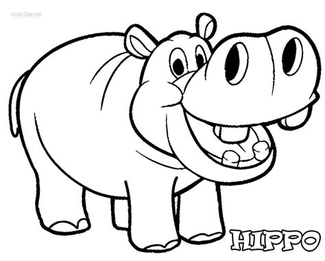 printable hippo coloring pages  kids