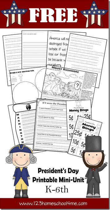 printable presidents day worksheets  activities