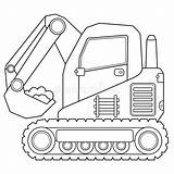 Coloring Excavator sketch template