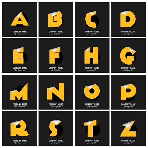 vector alphabet logo collection
