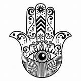 Hamsa sketch template