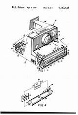 Polaroid Patent Kamera sketch template