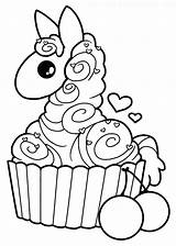 Coloring Llama Pages Alpaca Kawaii Cute Drawing Cupcake Colouring Clipart Printable Yampuff Coloriage Cupcakes Baby Line Color Getdrawings Getcolorings Kids sketch template