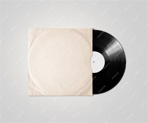 premium photo blank vinyl album cover sleeve isolated