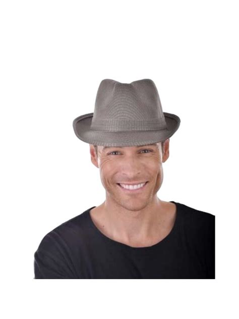 greybrown trilby hat