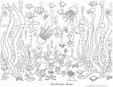 Coloring Pages Ocean Sea Under Waves Colouring Kids Color Sheet Deep Printable Drawing Adults Adult Sheets Printables Popular Dolphin Google sketch template