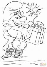 Coloring Smurf Clumsy Pages Smurfs Village Lost Printable Drawing Categories sketch template