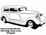 Dodge 1934 Sedan Coloring Chopped Door Transportation Scrollsawvillage Drawings Pages Scroll Saw Patterns Colouring sketch template