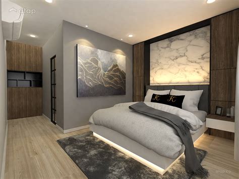 contemporary modern bedroom condominium design ideas  malaysia atapco