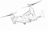 Coloring Osprey Helicopters Filminspector Vertically sketch template