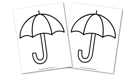 printable umbrella template simple mom project